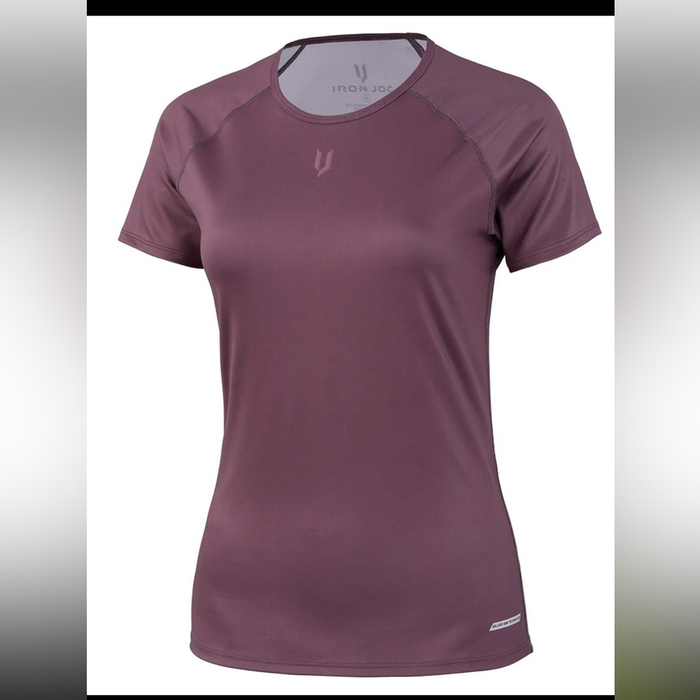 NWT-Women’s Iron Joc Short Sleeve Workout Top, Jersey Knit, Scoop Neck, Size L